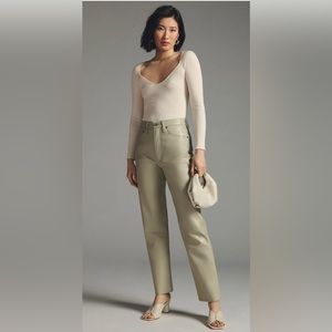 😍NWT‼️ AGOLDE 90s Pinch Waist Recycled Leather (Gorge Neutral) Sz 27